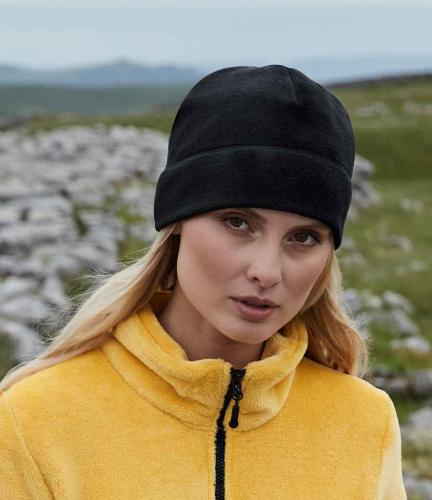 Beechfield Recycled Fleece Pull-On Beanie - BLK - ONE